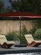 Aluminium-Garten- und Terrassen-Sonnenschirm Orange 3,85x2,09xHöhe 2,44 m