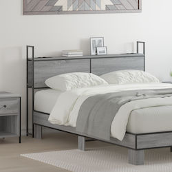 vidaXL Wooden Bed Headboard Gray Sonoma 160cm