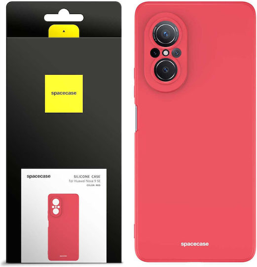 Spacecase Umschlag Rückseite Silikon Rot (Huawei Nova 9 SE)