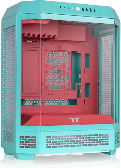 Thermaltake The Tower 600 Gaming Middle Tower Carcasă Calculator cu Fereastră Laterală Mint Strawberry