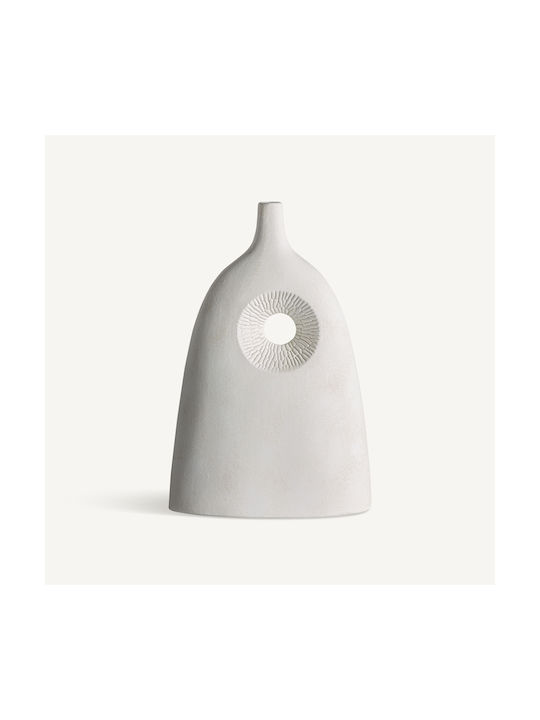 Decorative Ceramic White Vase Vical Leghe Width 23cm Depth 8cm Height 38cm