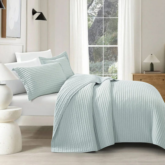 Liolios Home Tagesdecken Kingsize Aqua 260x240cm