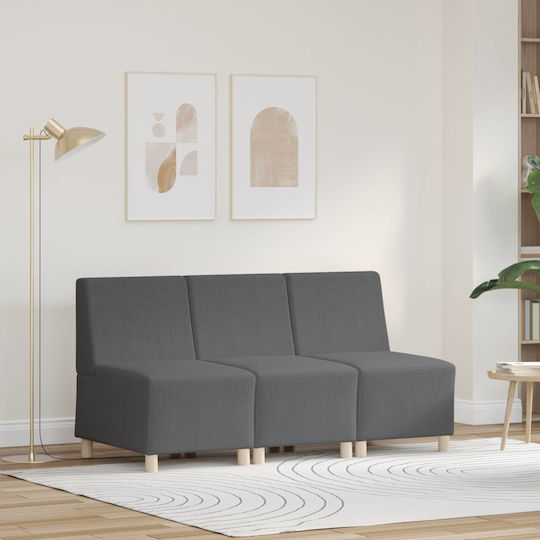 Vidaxl Καθίσμα Σαλονιού 3 Pcs Σκούρο Γκρι 55 X 74 X 82 Εκ Βελούδο