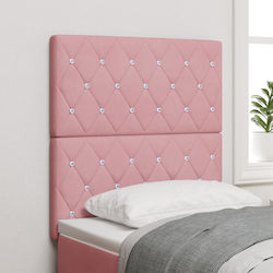 vidaXL Bett Kopfteil aus Stoff Pink
