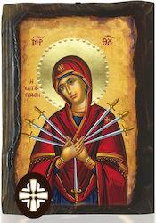 Holy Mary Eptaspathi Mount Athos Saint Icon