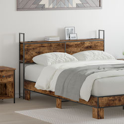 vidaXL Wooden Bed Headboard Smoked Oak 160cm