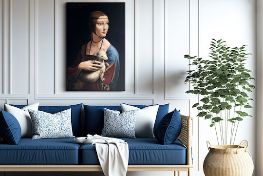 Lady An Ermine Reproduction Leonardo Da Vinci Art Images Living Room