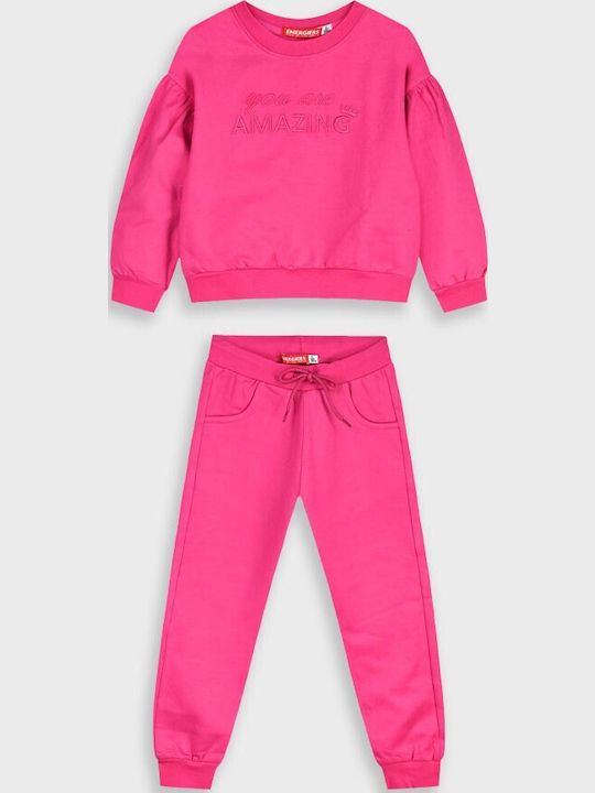 Energiers Kids Sweatpants Set Fuchsia 2pcs 15-125373-0-47 15