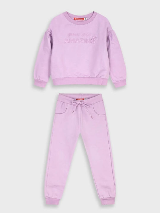 Kids Sweatpants Set Lilac 2pcs You Are Amazing