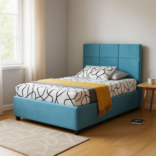 Kingston Pat Semi-dublu Cu Spațiu De Stocare Potrivit Pentru Saltea 120x200cm Albastru Deschis Kingston Pat Semi-dublu Cu Spațiu De Stocare Potrivit Pentru Saltea 120x200cm Albastru Deschis