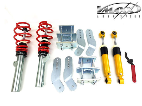Height and Hardness Adjustable Suspension V-maxx VW Caddy III Life 55mm Ø 4 Pieces 70 VW 22-55