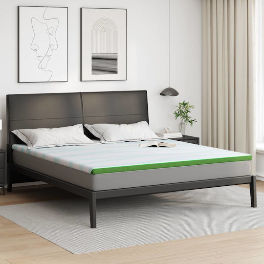vidaXL Matratzenauflage King Size Polyester 200x200x6 cm