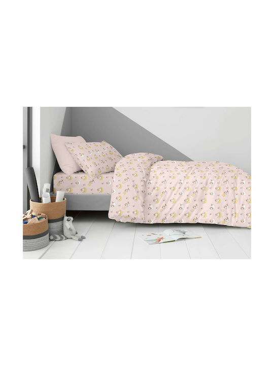 Astron Italy Kinderdecken Einzeln mit Kopfkissenbezug Unicorn Balloon Rosa 160x240cm