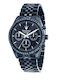 Maserati Edition Ανδρικό Ρολόι 43mm Χρονογράφος Μπαταρίας με Μπλε Μεταλλικό Μπρασελέ