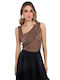 Women's Blouse Drape with Straps Animal Print Leopard