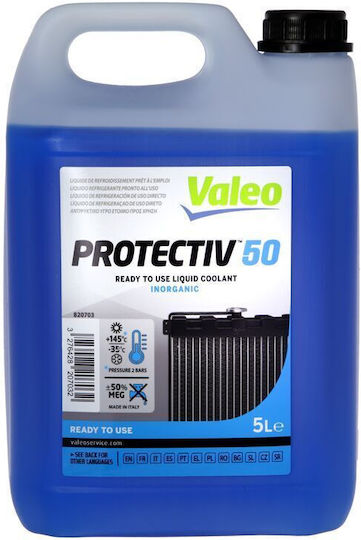 Valeo Αντιψυκτικό Παραφλού Ψυγείου Αυτοκινήτου Μπλε Χρώμα 5lt