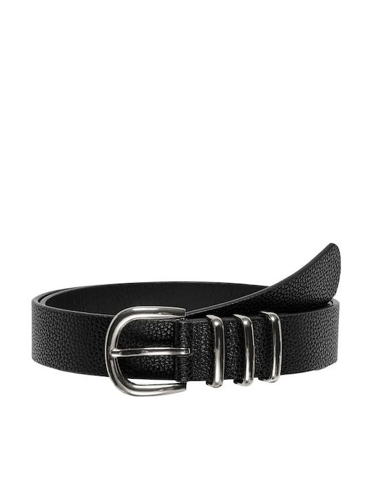 Only Leather Women's Belt Black