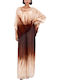 Damen Hoch tailliert Stoff Hose mit Gummizug in Lockerer Passform Tie Dye