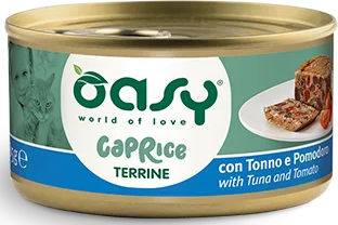 Oasy Wet Food for Adult Cats with Tuna, Meat and Vegetables Grain-Free 85gr