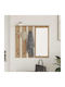 Eingangsmöbel mit Spiegel & Garderobe Coffee 84x10x80cm