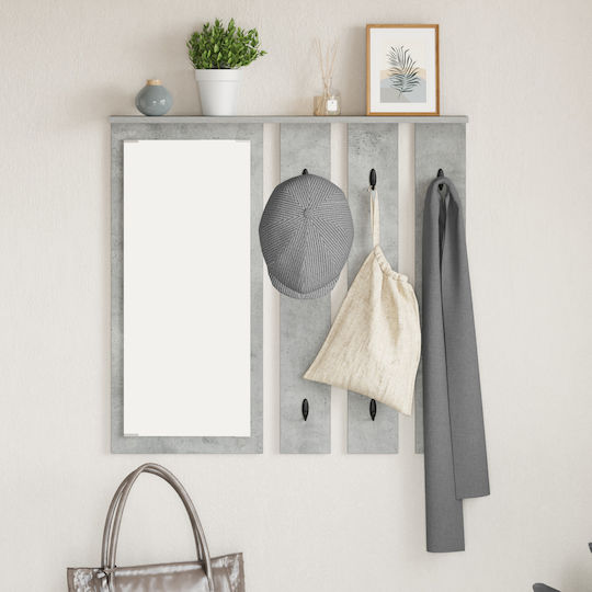 vidaXL Metal Wall Hanger Gray 84x10cm 1pc