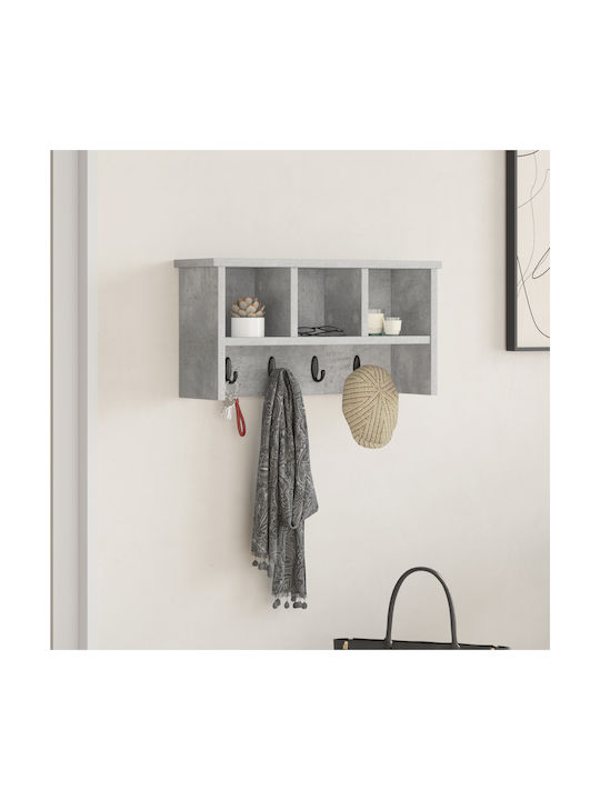 vidaXL Κρεμάστρα Τοίχου Ξύλινη Γκρι 50x26x16cm