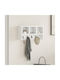 vidaXL Wooden Wall Hanger White 50x26x16cm 1pc
