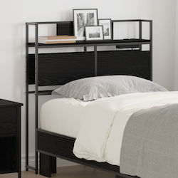 vidaXL Hölzernes Kopfteil Für Bett Schwarz Eich...