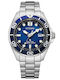 Citizen Men's Watch 40mm Battery with Silver Metal Bracelet