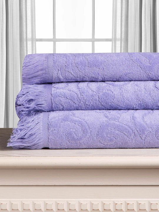 Silk Fashion Bath Towel Alicia 40x60cm Lilac We...