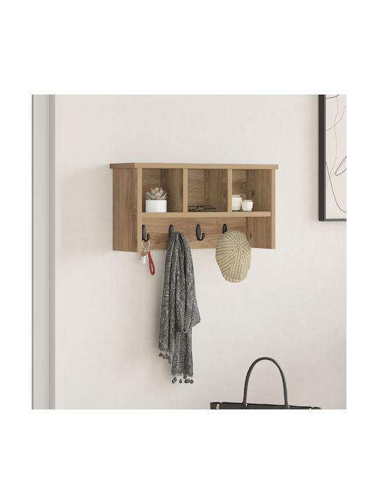 vidaXL Κρεμάστρα Τοίχου Ξύλινη Καφέ 50x26x16cm