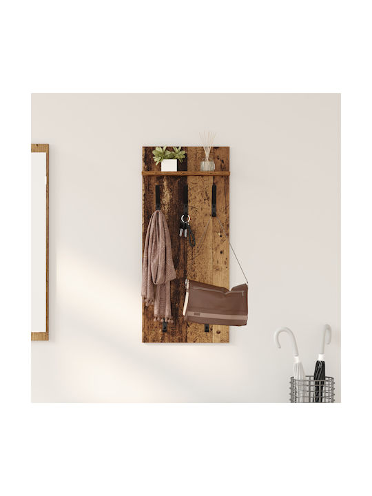 vidaXL Wooden Wall Hanger Brown 90x10x40cm 1pc