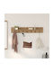 vidaXL Wooden Wall Hanger Beige 100x18x10.5cm 1pc