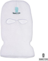 Ghetto White Full Face Cover Embroidery Logo Ghetto Mask