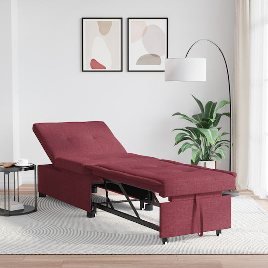 Armchair Bed Red 191x67x82cm