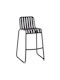 Stool Bar with Backrest Metallic Rachel Gray