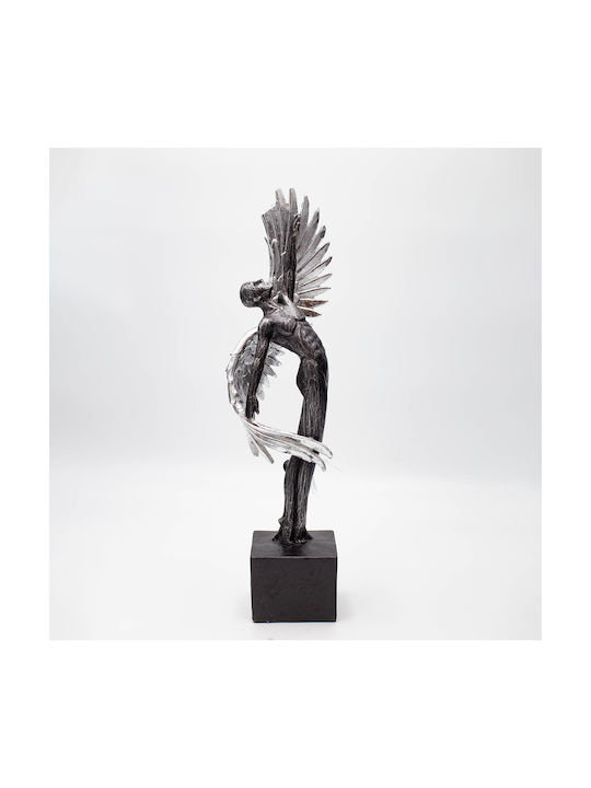 Mann Figur aus Polyresin Gold Silber 9x6,5x39cm