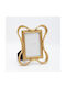 Asymmetrischer Fotorahmen aus Polyresin mit Goldenem Rahmen