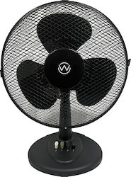 Wellio TX-1204D Επιτραπέζιος 30cm Μαύρος