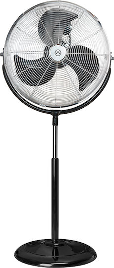 Wellio Ventilator Sockel 120W Lüfterdurchmesser 45cm Schwarzer
