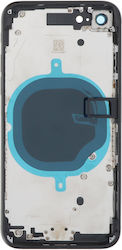 Apple iPhone SE 2022 Mittelrahmen Batterietür Rückseite Bezel + Kleine Teile Schwarzes Logo Oem