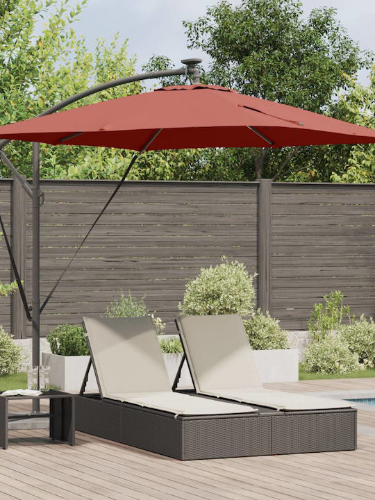 Hanging Aluminum Parasol Orange 2.94x2.94xHeigh...
