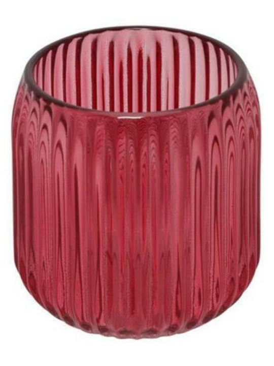 Atmosphera Кандилник Стъкло в Червен Цвят 8x8.5бр 1бр