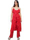 Damen Red Set mit Hose