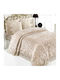 Saray Home Romantic Velvet Blanket Set Double 220x240cm Brown