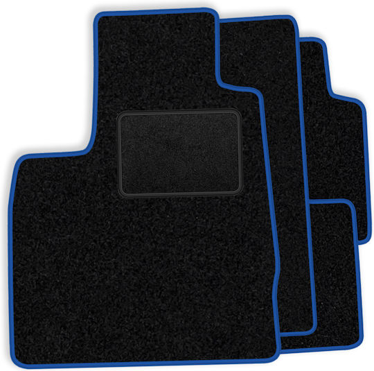 Set Velours Fußmatten Für BMW Serie 7 F01 2008-2015 Mit Blauer Kante