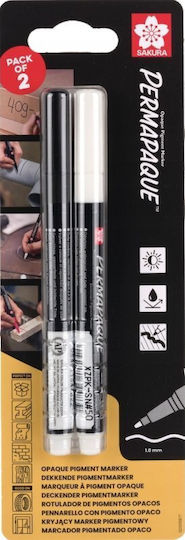 Sakura Ανεξίτηλος Μαρκαδόρος Black + White 1mm