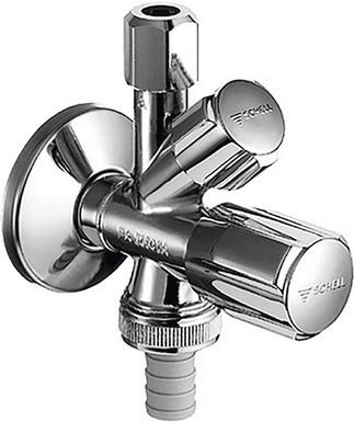 Schell Βάνα / Διακόπτης Γωνιακός 1/2" με Ρακόρ