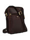 Piele Geantă pentru bărbați De umăr / tip crossbody Maro
