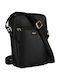 Leder Herrentasche Schulter / Crossbody Schwarz